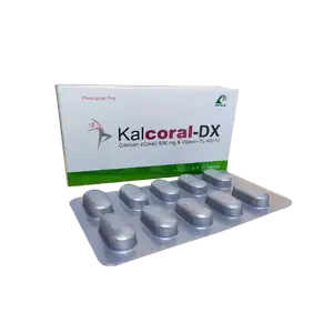 Tablet Kalcoral-DX 600mg+400iu (40pcs)