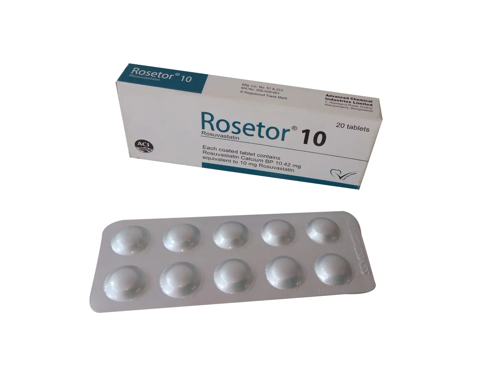 Tablet Rosetor 10mg (30pcs )