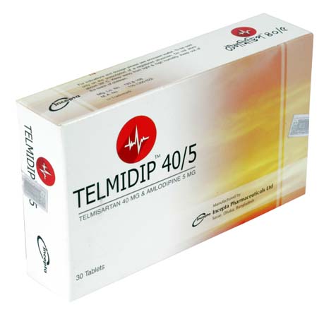 Tablet Telmidip 40mg +5mg ( 30 pcs )