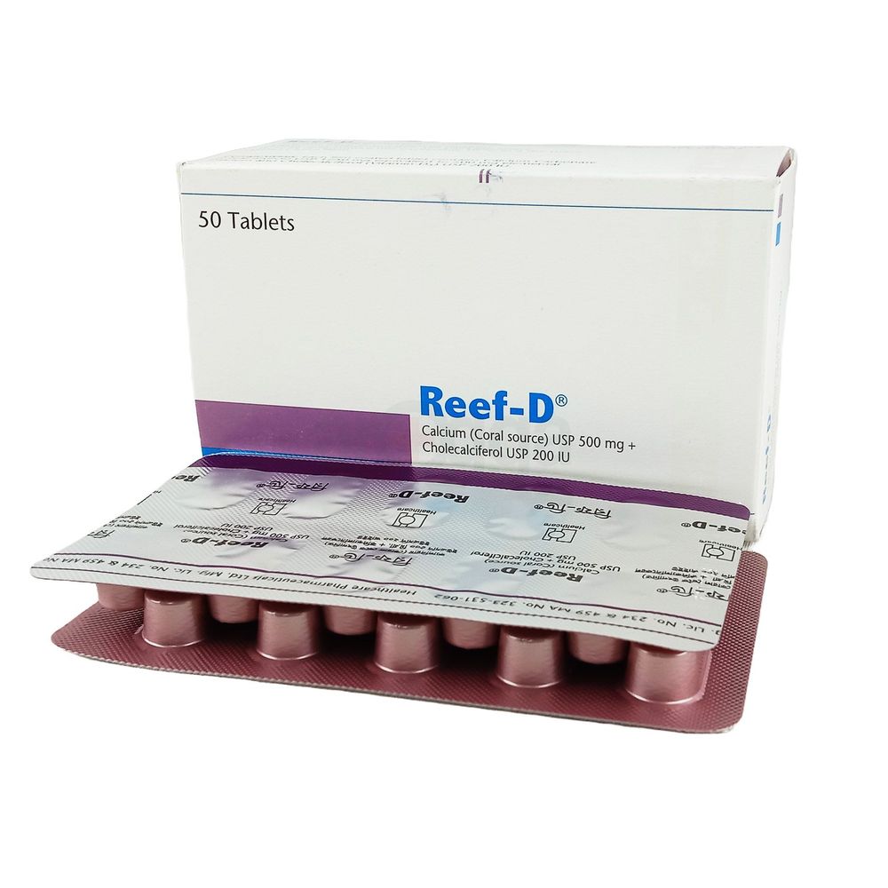 Tablet Reef-D 500Mg+200iu (50 pcs)