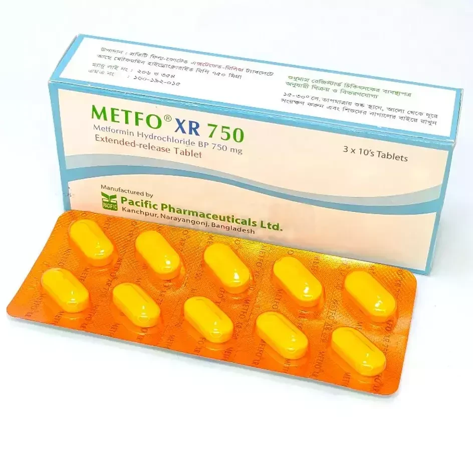 Tablet Metfo xr 750mg (30pcs)