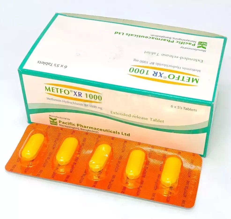Tablet Metfo xr 1000mg (30pcs)