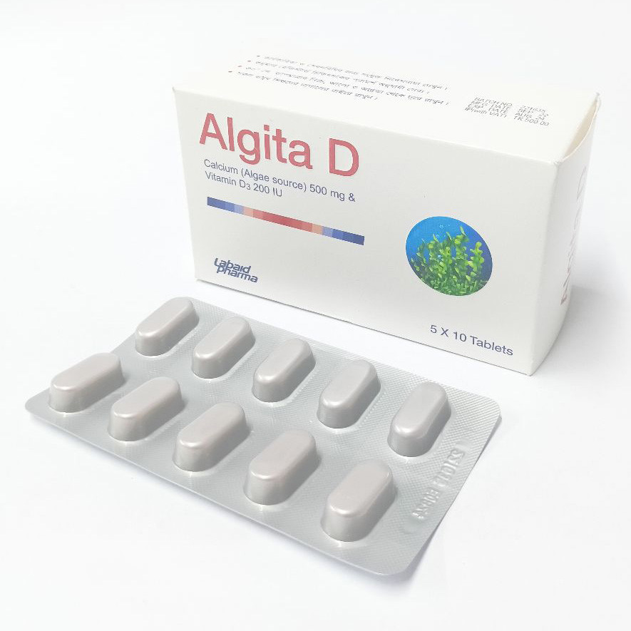 Tablet Algita D  500mg+200IU (50 Pcs)