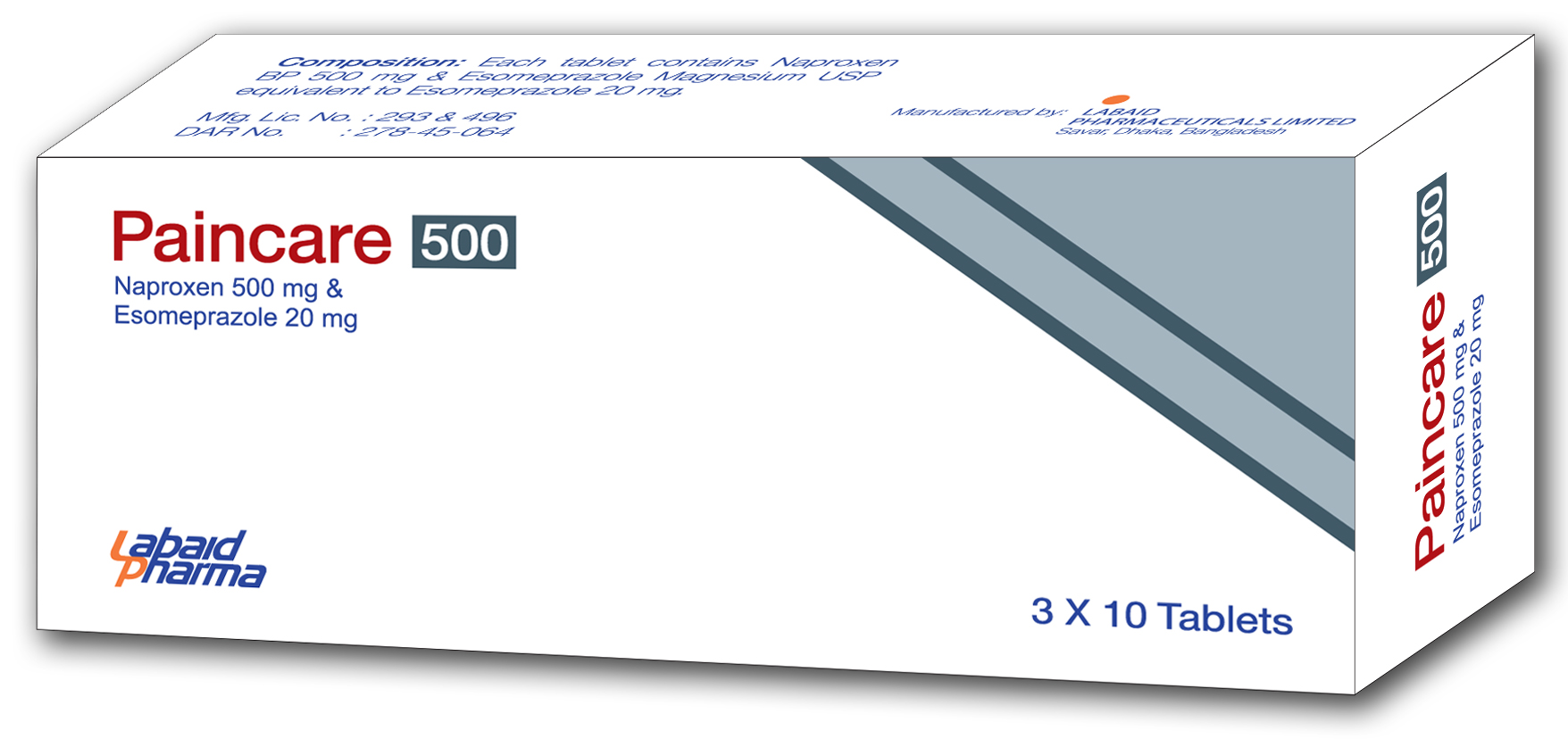 Tablet Paincare 500mg+20mg (30 pcs)