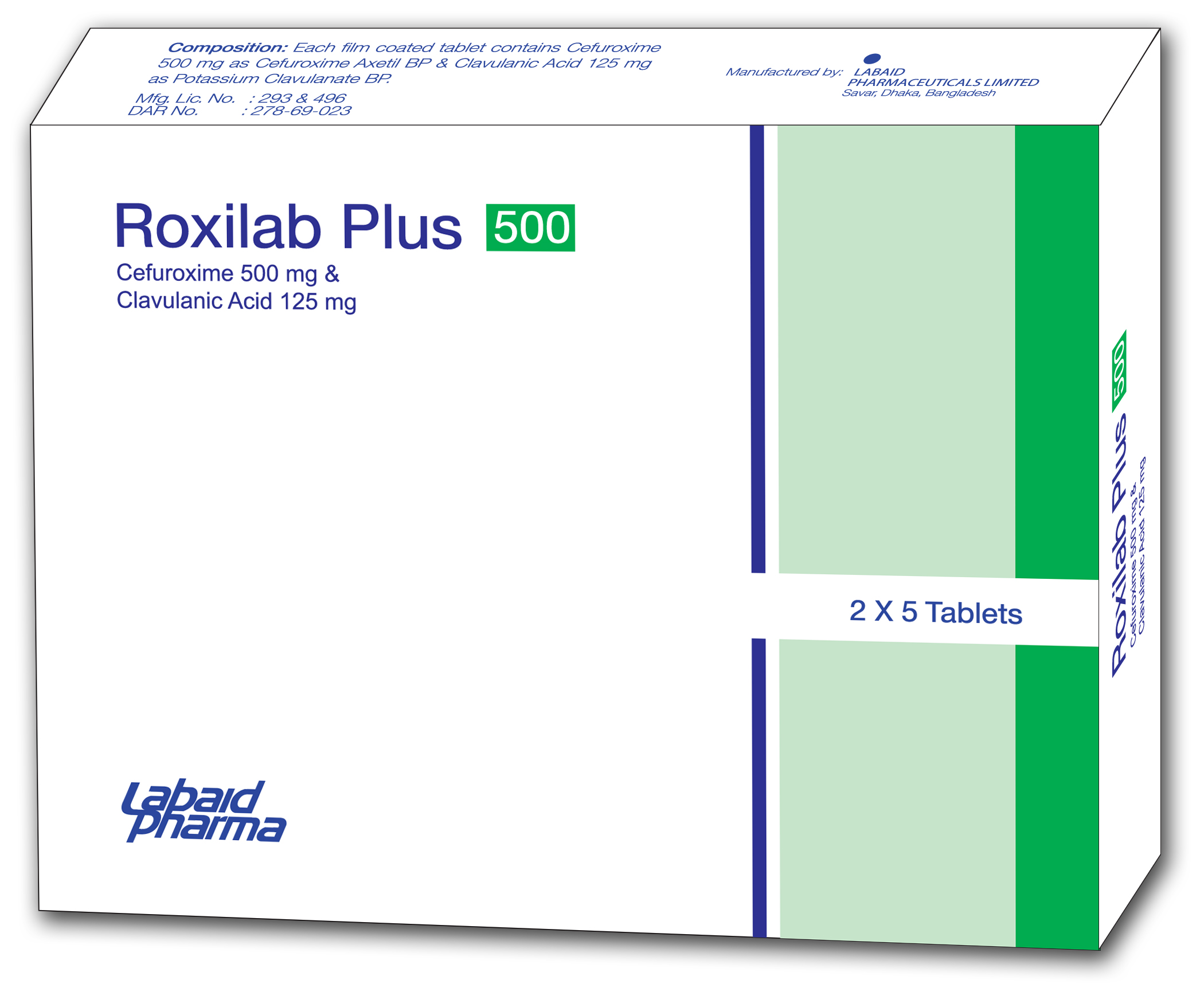 Tablet Roxilab Plus 500mg (14 pcs)