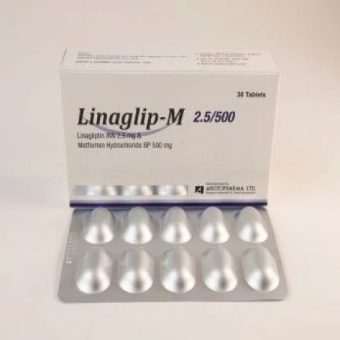 Tablet Linaglip-M 2.5 mg+500 mg (30pcs)