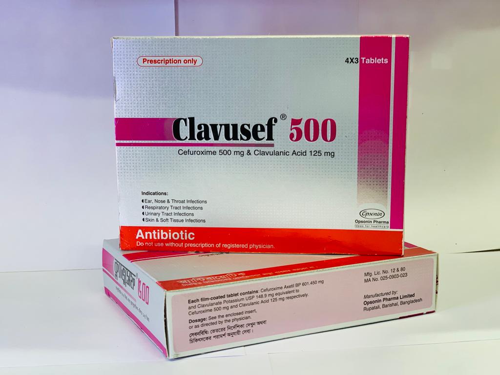 Tablet  Clavusef 500mg+125mg (12 Pcs)
