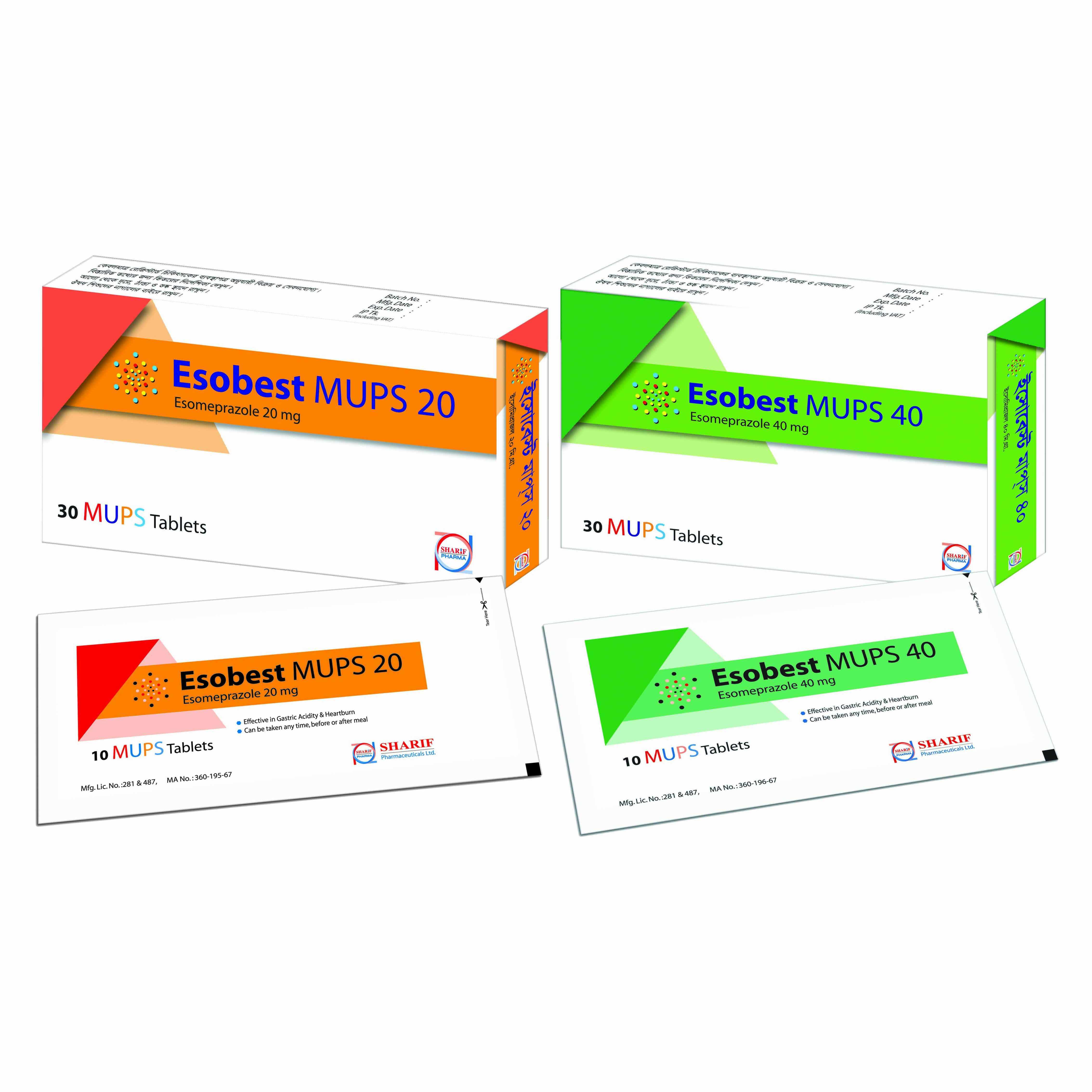 Tablet Esobest Mups 20 (60pcs)