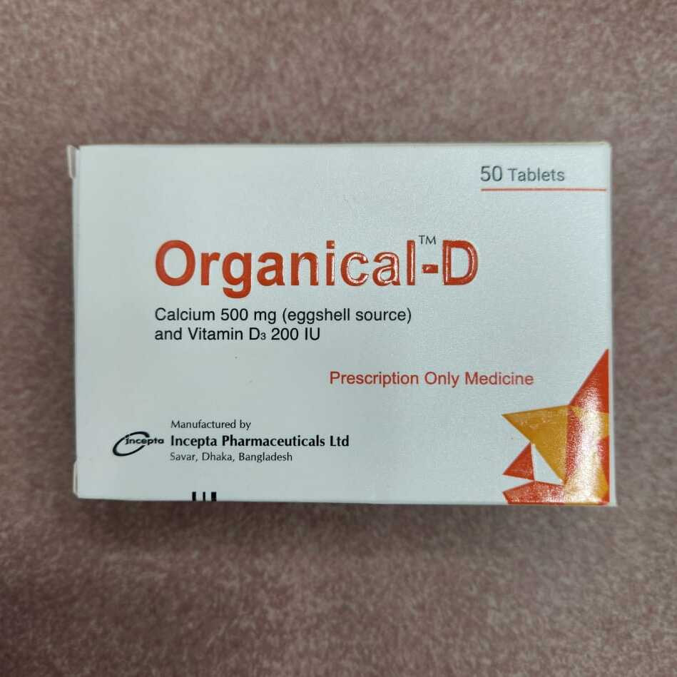 Tablet Organical-D 500mcg+200iu (50PCS)