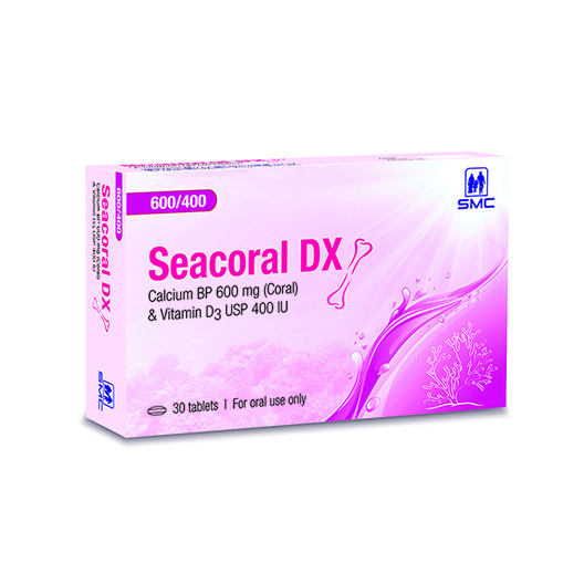 Tablet Seacoral DX 600mcg+400iu (30pcs)