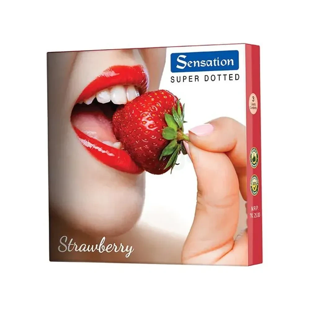 Sensation Strawberry Condom (12's pack)