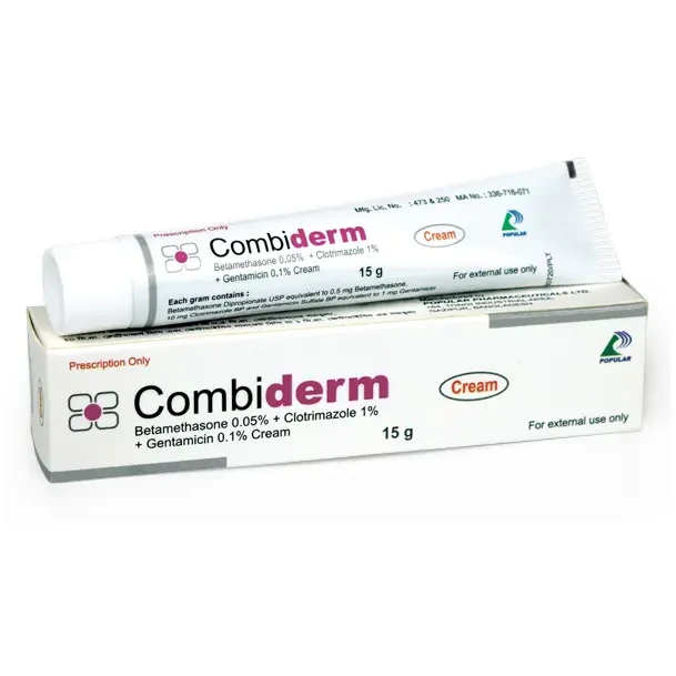 Combiderm Cream 0.05%+1%+0.1% (15gm)