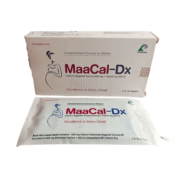 tablet Maacal-DX 600mg+400iu (40pcs)