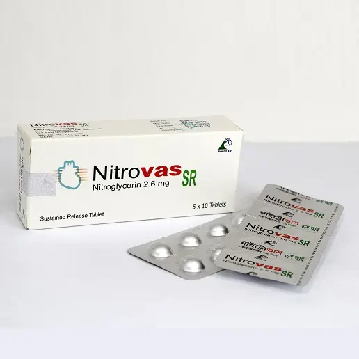 Tablet Nitrovas SR 2.6mg (50pcs)