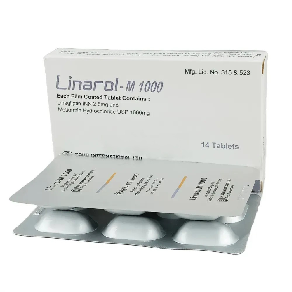 Tablet Linarol-M 2.5mg+ 1000mg (14pcs)