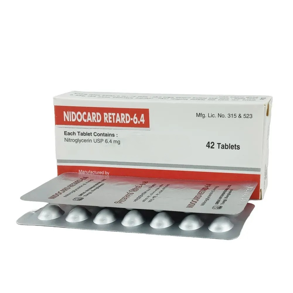Tablet Nidocard Retard 6.4mg (56pcs)