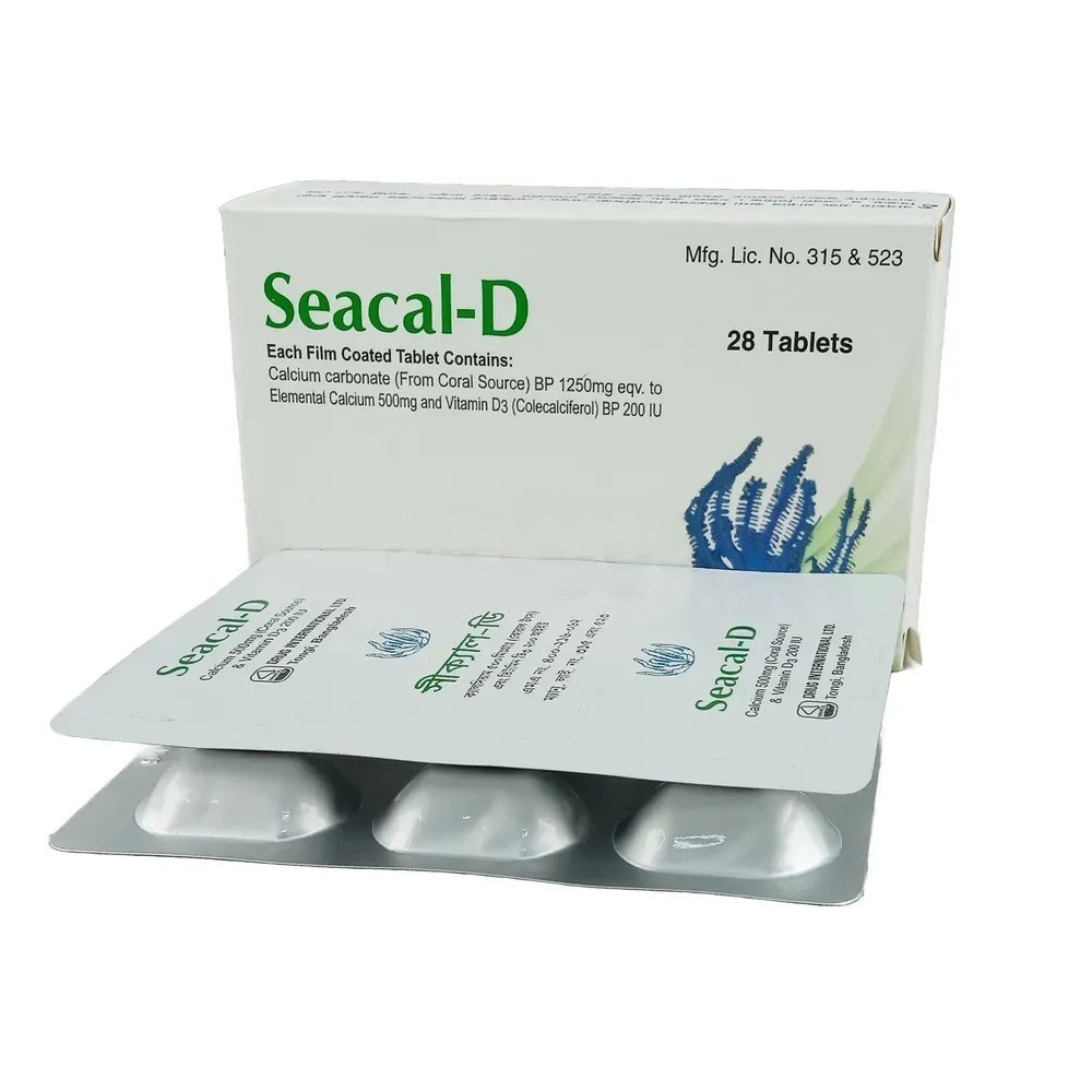 Tablet Seacal-D 500mg+200iu (28pcs)