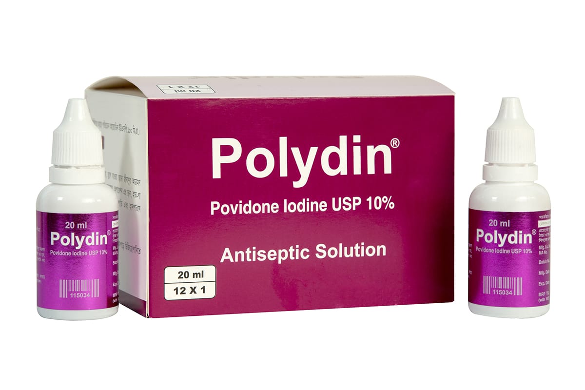 Polydin 10% solution 20ml bottle (12's pack)