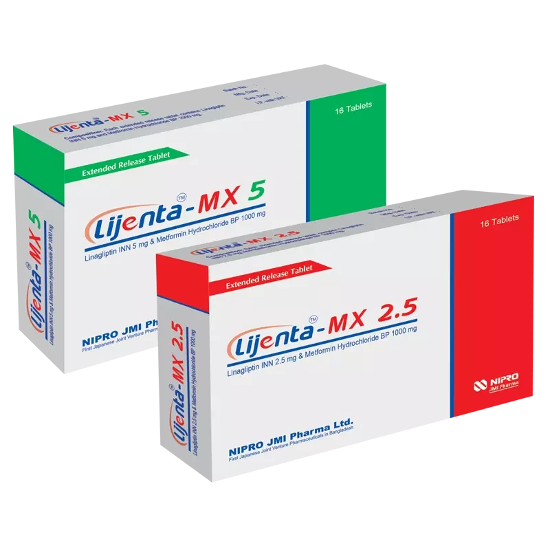 Tablet LIjenta-MX 5mg+1000mg (16pcs)