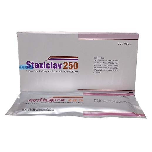Tablet Staxiclav 250mg+62.5mg (12pcs)