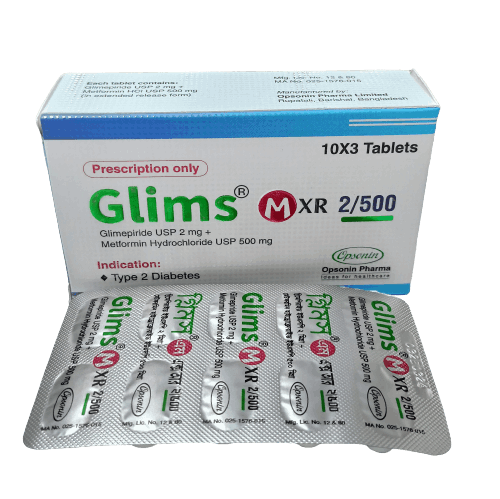 Tablet Glims M XR 2/500mg (30pcs)