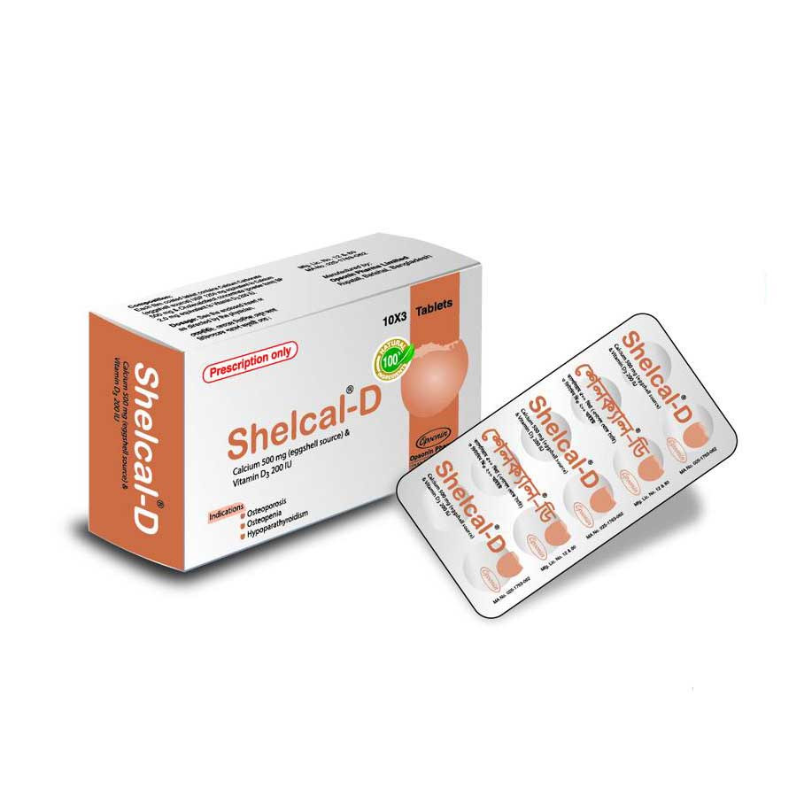 Tablet Shelcal-D 500mg+200iu (30pcs)