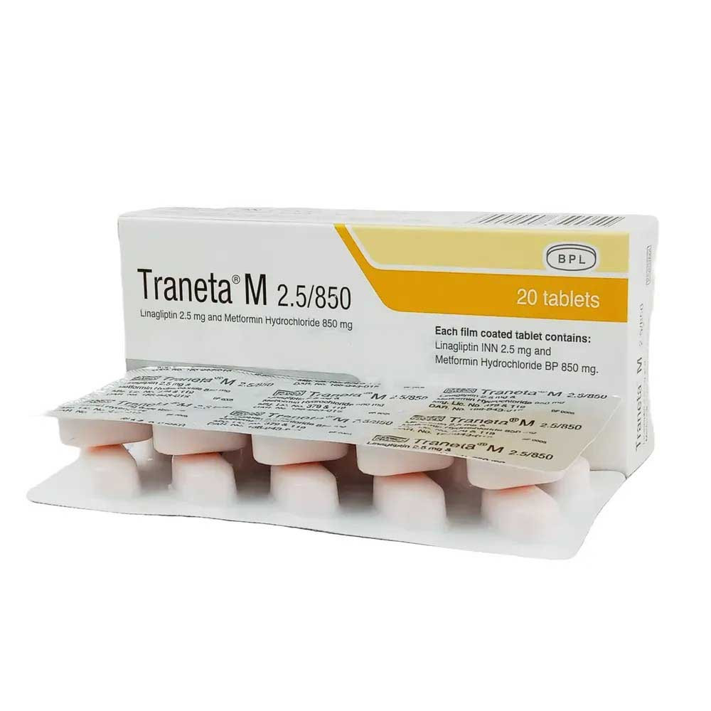 Tablet Traneta M 2.5mg+850mg (20pcs)