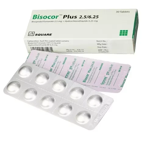 Tablet Bisocor Plus 2.5/6.25mg (30pcs)