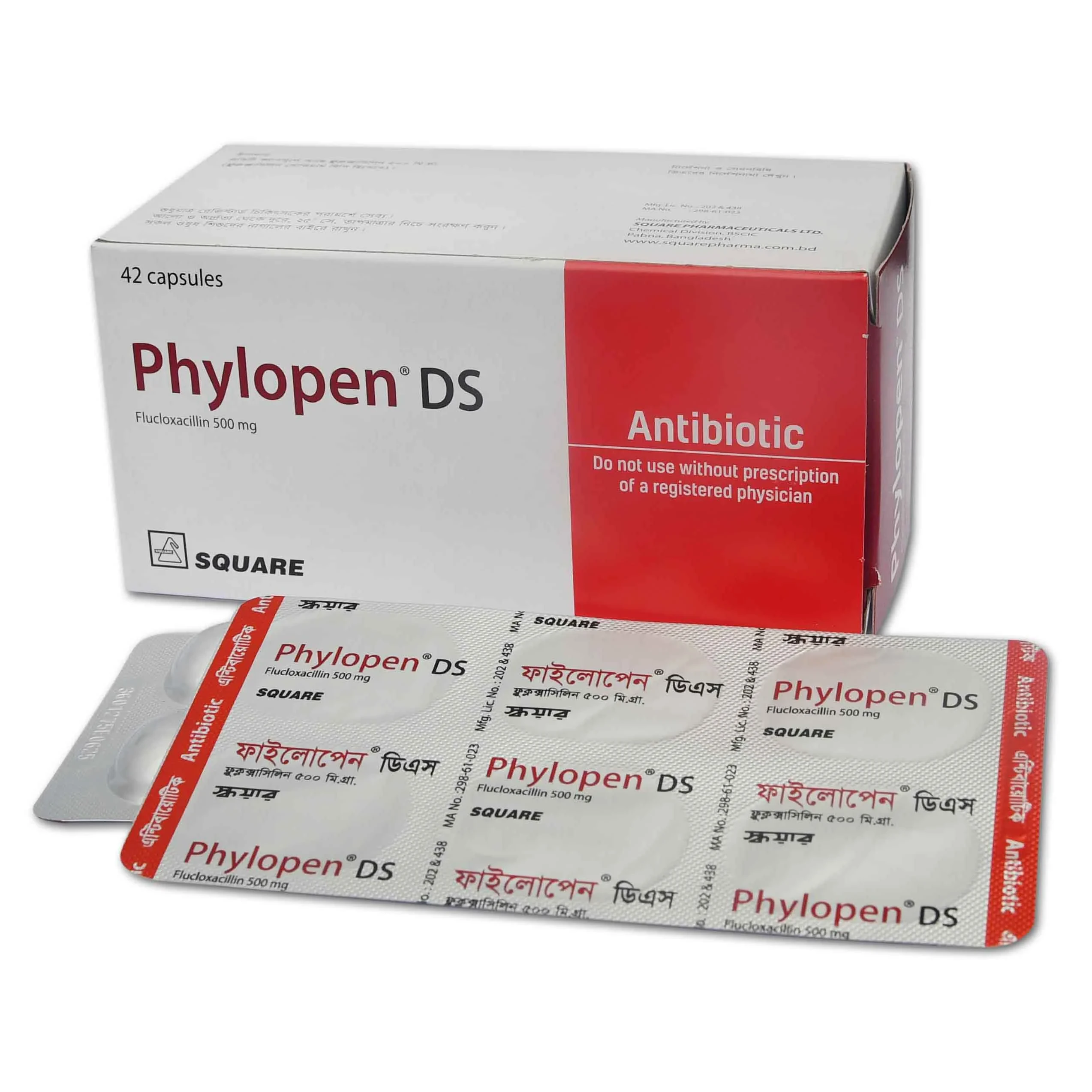 Capsule Phylopen DS 500mg (42pcs)