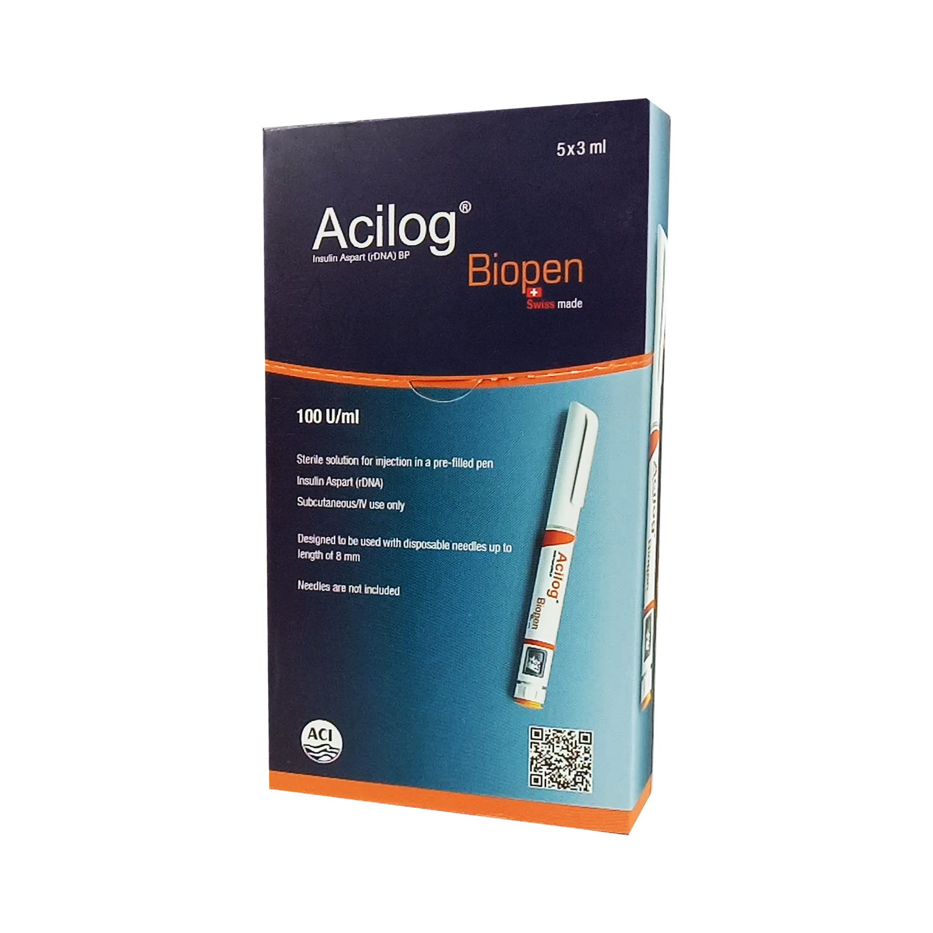 Injection Acilog Biopen 100iu/ml (3ml Biopen) (1 pcs)