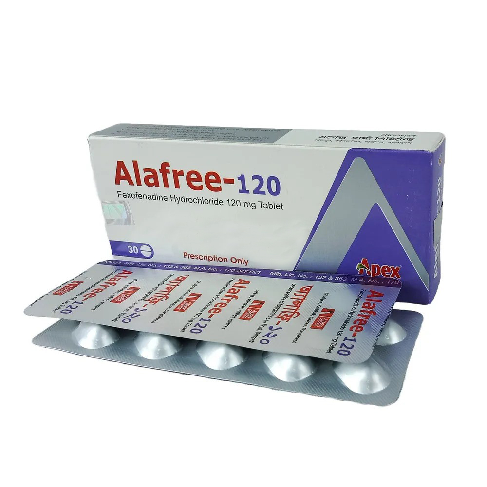 Tablet Alafree 120mg (30pcs) (Fexofenadine Apex)