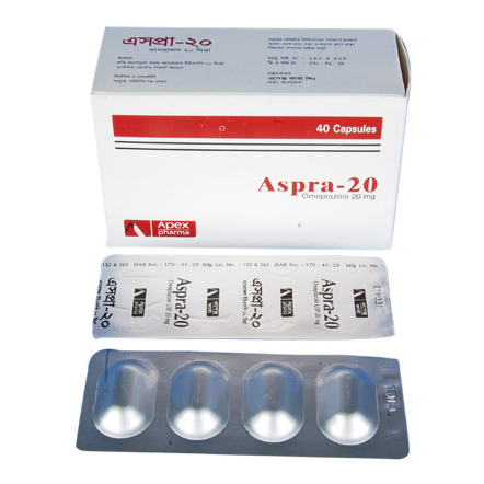 Capsule Aspra 20mg (60pcs) (Omeprazole Apex)