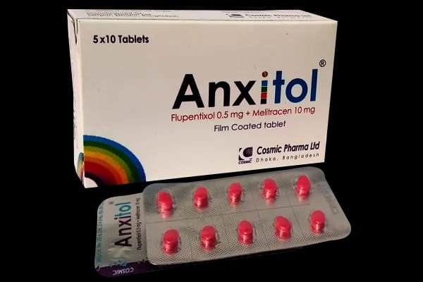Tablet Anxitol 0.5mg+10mg (50pcs) (Flupentixol Cosmic)