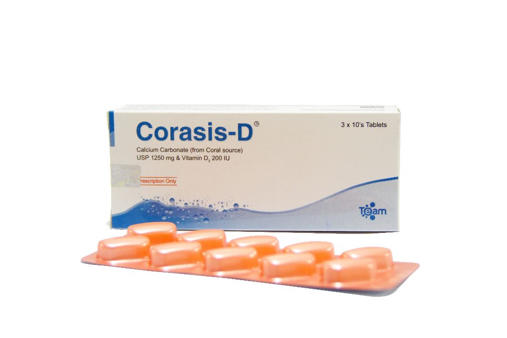 Tablet Corasis-D 500mg+200iu (30pcs)