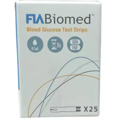 Fiabiomed blood glucose test strip (25 PCS)