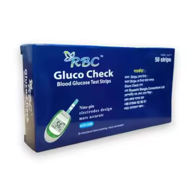 RBC Gluco Check Active GLUCOSE TESTER strip( 50 pcs)