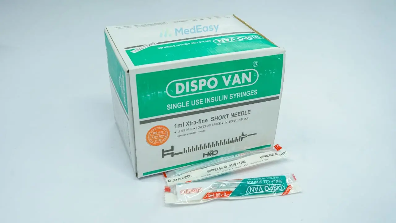Syringe Dispovan 100IU (100's Pack)